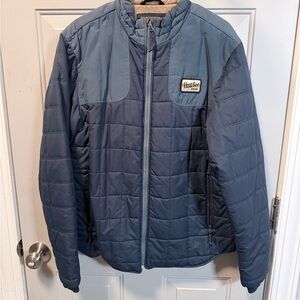 Howler Brothers Merlin Jacket Mens Large Blue Full Zip Trucker HTC Quilt *Read